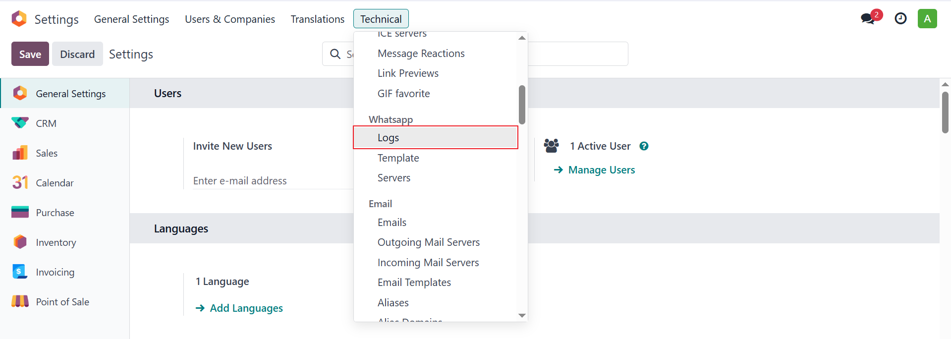 WhatsApp Logs List