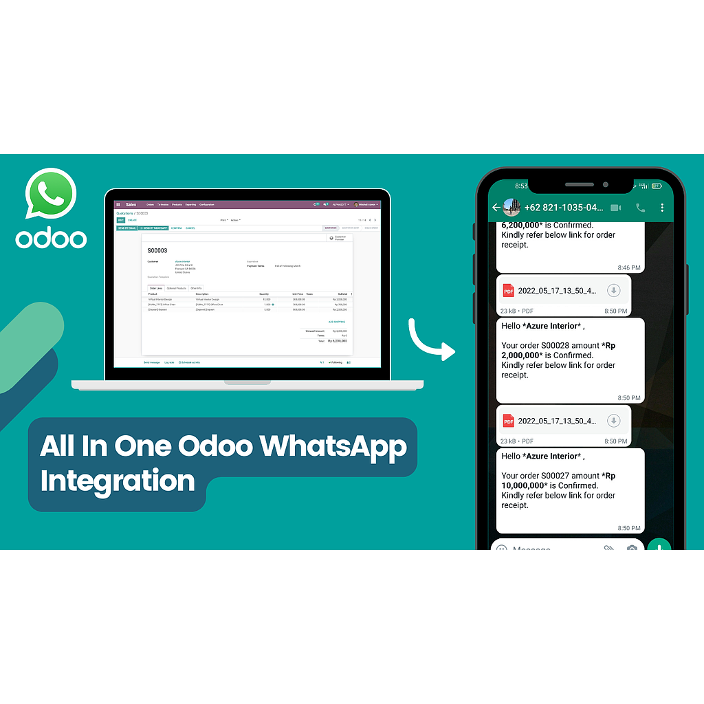 All In One Odoo WhatsApp Integration (Medium) - 750/message/day